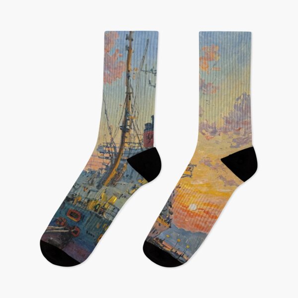 Item preview, Evening in the harbor designed and sold by sid1802.