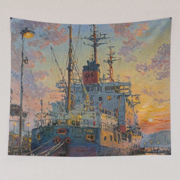 Item preview, Evening in the harbor designed and sold by sid1802.