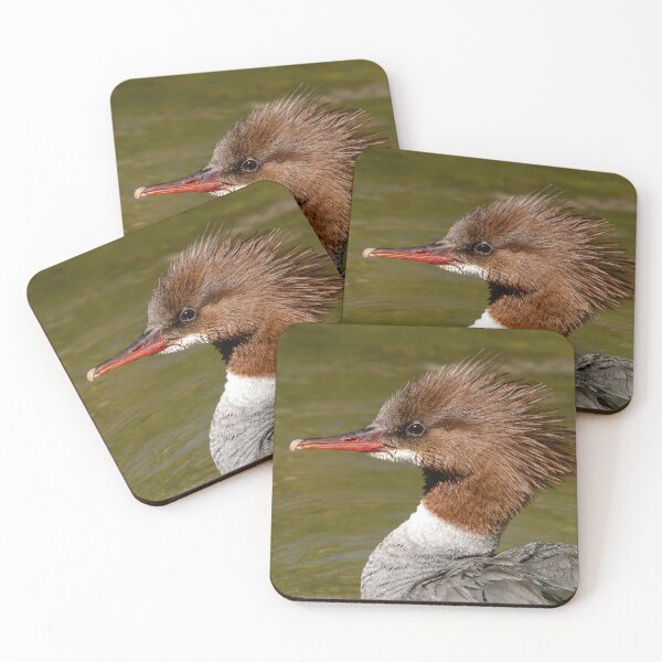 Item preview, Close up profile of female common merganser designed and sold by lisavonbiela.