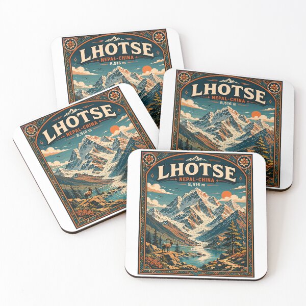 Item preview, Lhotse Mountain (Himalayas) Nepal-China, Vintage Art Travel Landscape designed and sold by MaateoDesign.