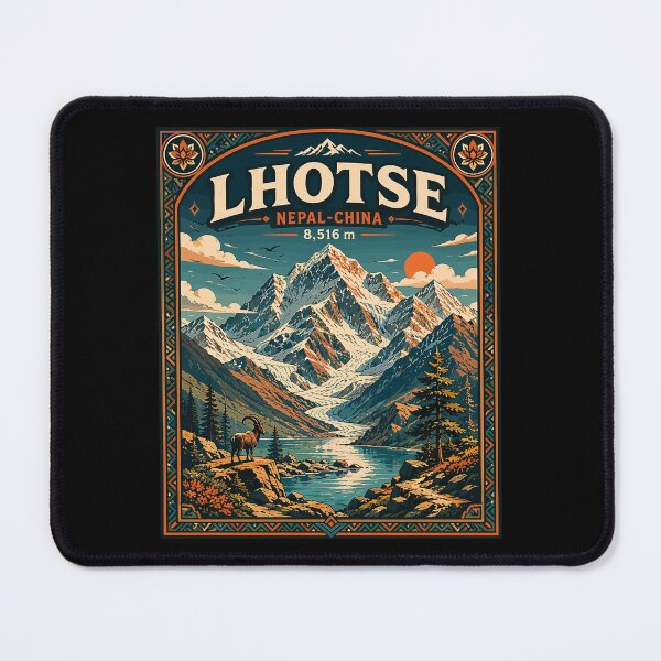 Item preview, Lhotse Mountain (Himalayas) Nepal-China, Vintage Art Travel Landscape designed and sold by MaateoDesign.