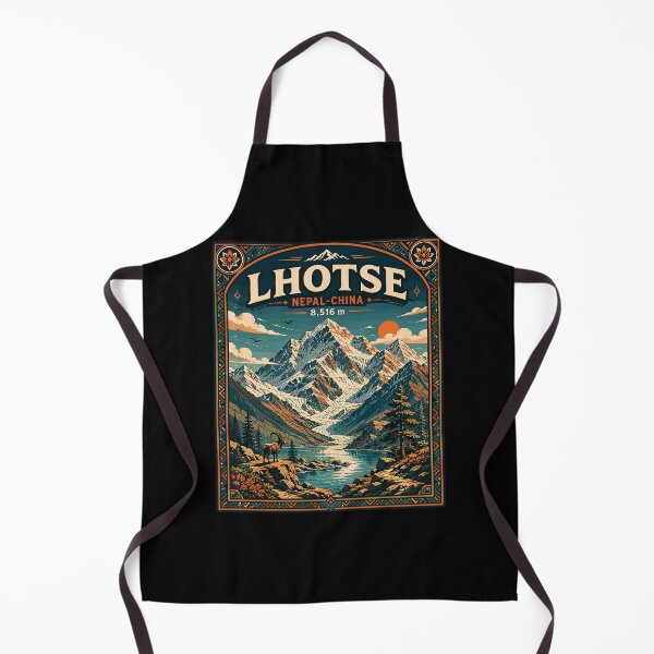 Item preview, Lhotse Mountain (Himalayas) Nepal-China, Vintage Art Travel Landscape designed and sold by MaateoDesign.
