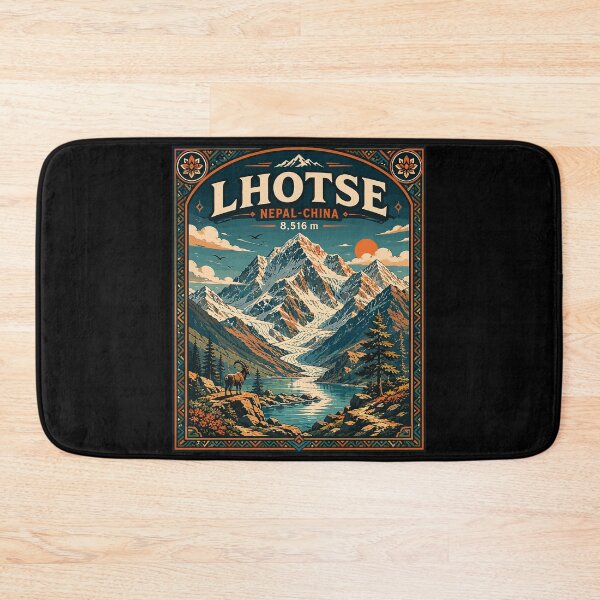 Item preview, Lhotse Mountain (Himalayas) Nepal-China, Vintage Art Travel Landscape designed and sold by MaateoDesign.
