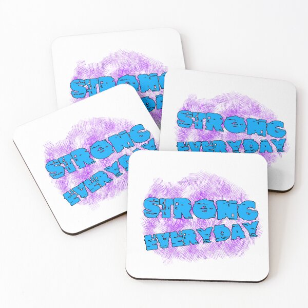Item preview, Strong Everyday Blue Typography Purple Striped Background Motivational designed and sold by AstronautMerch.