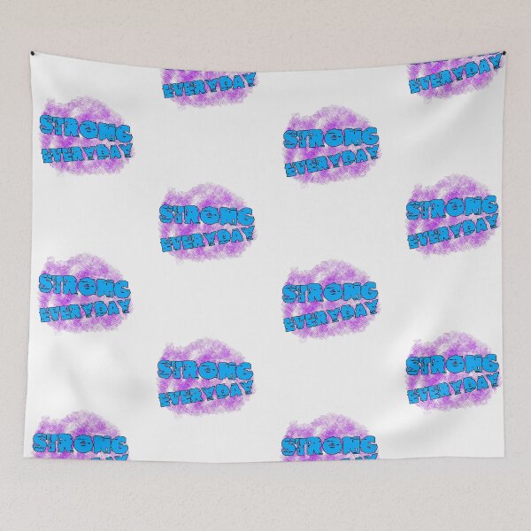 Item preview, Strong Everyday Blue Typography Purple Striped Background Motivational designed and sold by AstronautMerch.