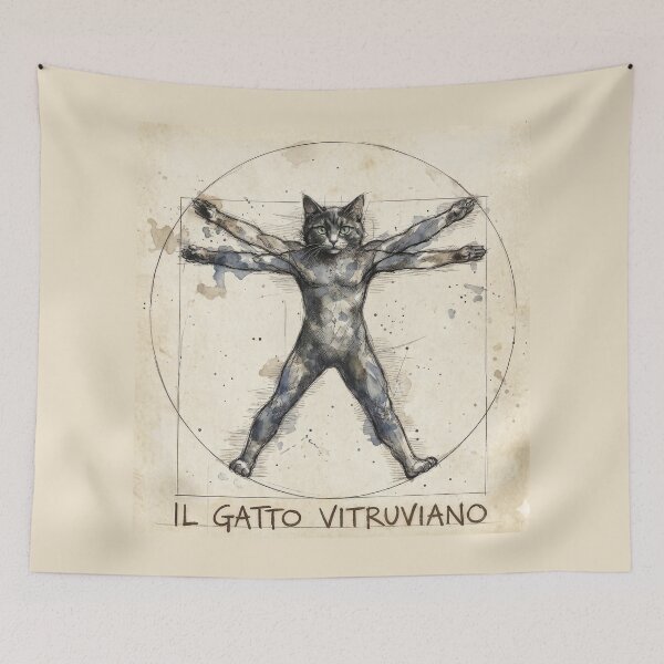 Item preview, The Vitruvian Cat Art designed and sold by Paolo-Bandal.