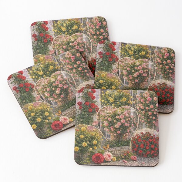 Artikelvorschau, Rosengarten-Mosaik – Originales Blumenkunstwerk entworfen und verkauft von JcAbstractArt.