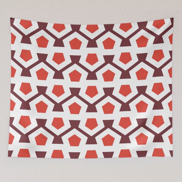 Item preview, Wine & vermillion geometric pattern designed and sold by Mint + Midnight.