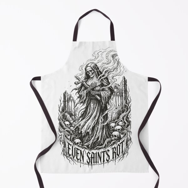 Item preview, Even Saints Rot - Gothic Nun Skeleton Dark Fantasy Art designed and sold by LockjowArt.