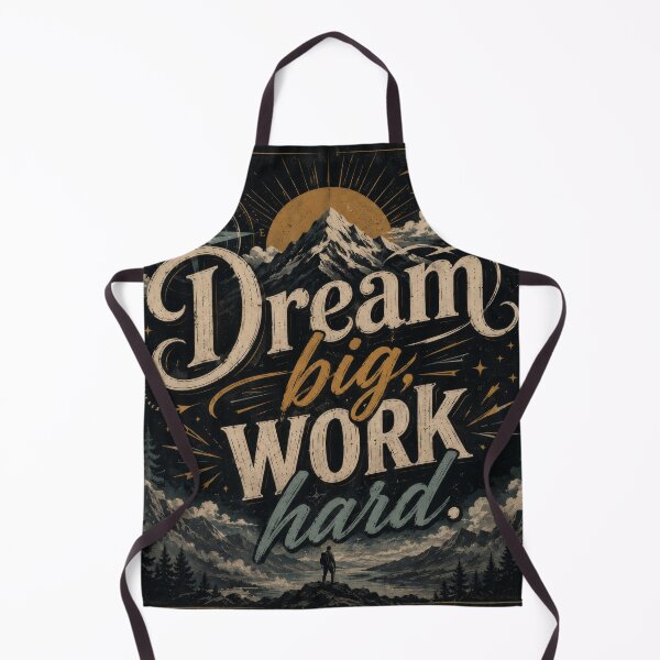 Item preview, Dream big, work hard, typography with mountain landscape designed and sold by elopezstock.