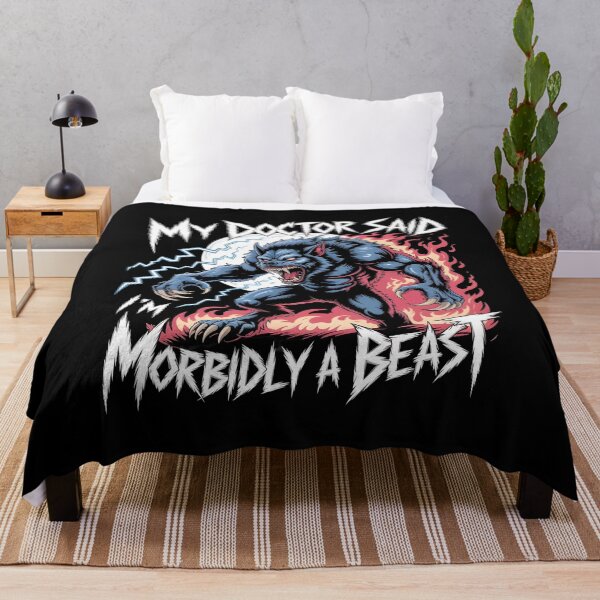 Item preview, My Doctor Said I'm Morbidly A Beast Funny Wolf Meme and Pun Humor designed and sold by Redgiant87x.