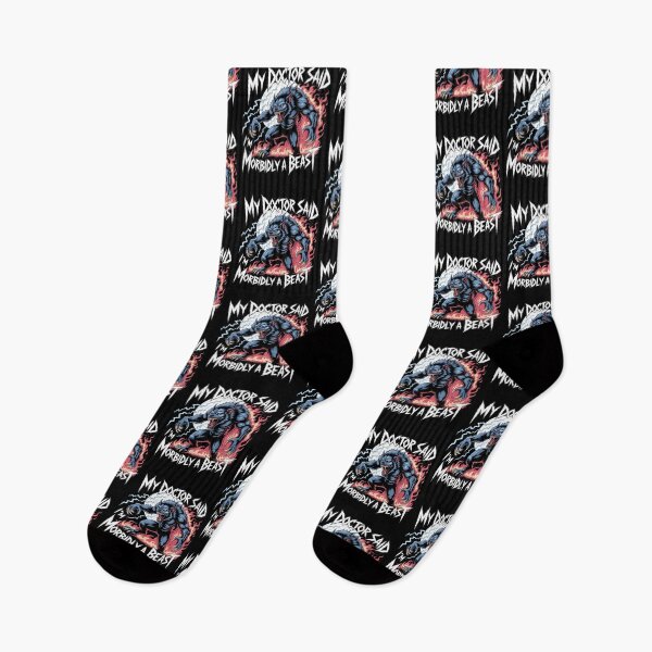 Item preview, My Doctor Said I'm Morbidly A Beast Funny Wolf Meme and Pun Humor designed and sold by Redgiant87x.