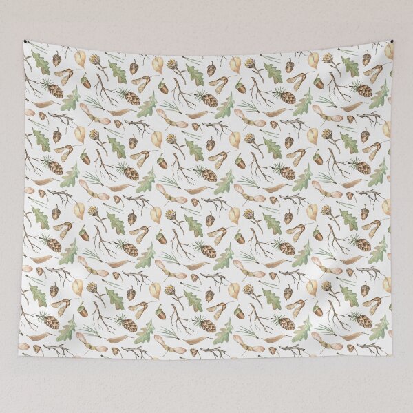 Item preview, Autumn Forest Findings Pattern in Rustic Style designed and sold by Flowersforbear.