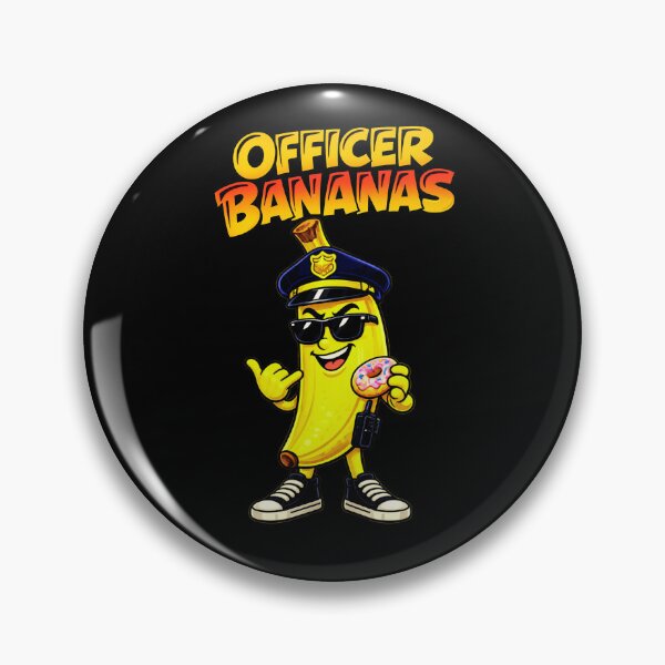 Item preview, Officer Bananas | Funny Banana Police Cartoon designed and sold by GreennieArt.