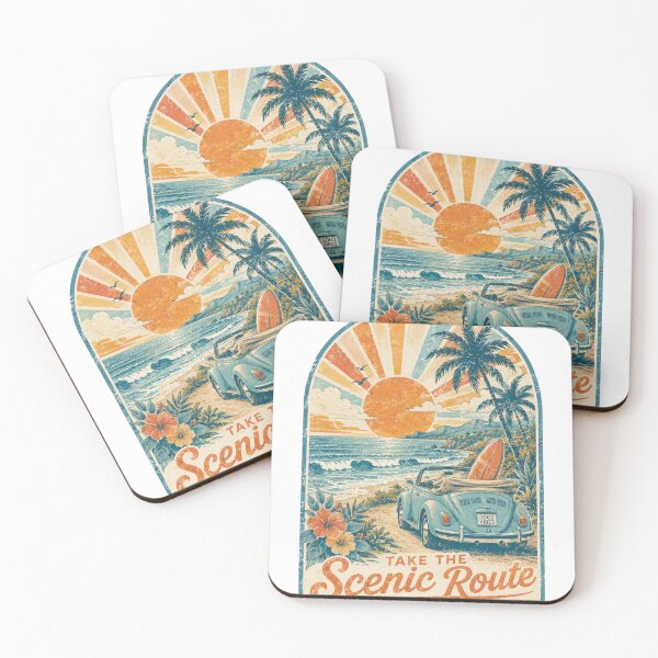 Item preview, Take The Scenic Route – Vintage Coastal Roadtrip Aesthetic designed and sold by MonnSatis.