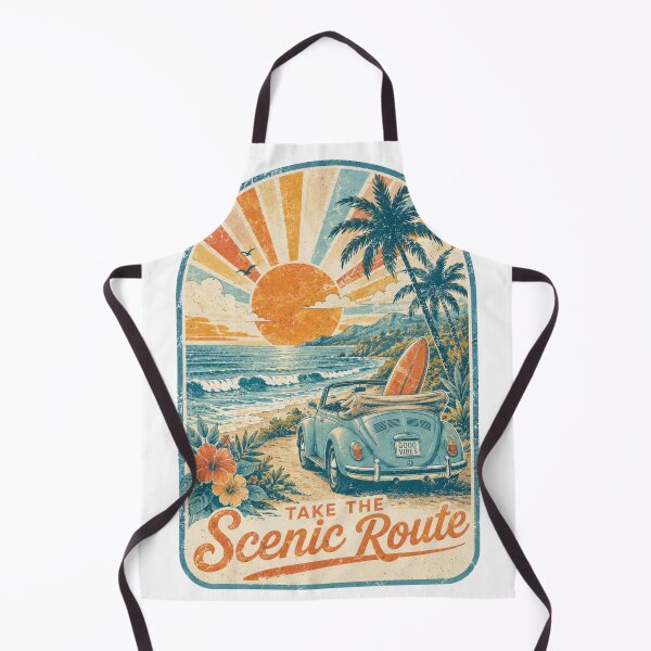 Item preview, Take The Scenic Route – Vintage Coastal Roadtrip Aesthetic designed and sold by MonnSatis.