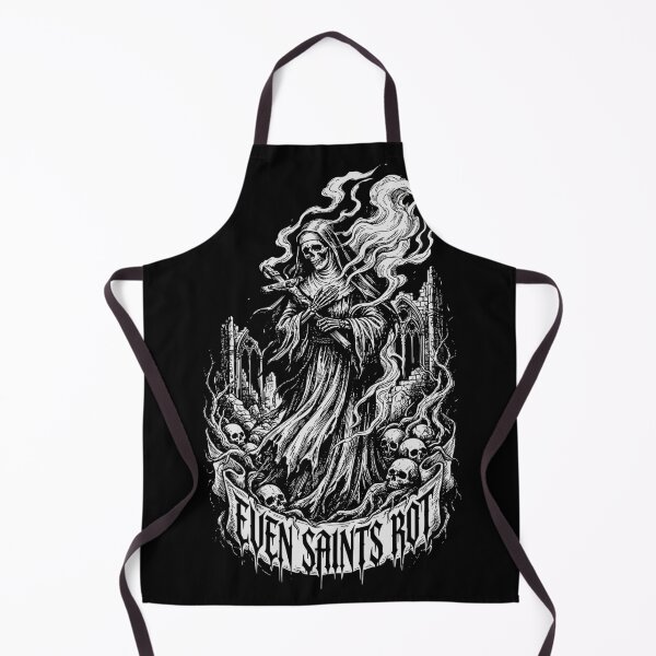 Item preview, Even Saints Rot - Gothic Nun Skeleton Dark Fantasy Art designed and sold by LockjowArt.