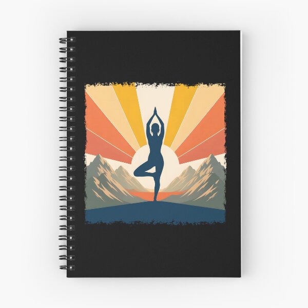 Item preview, Yoga Meditation Retro Sun Silhouette designed and sold by AlchemyColor.