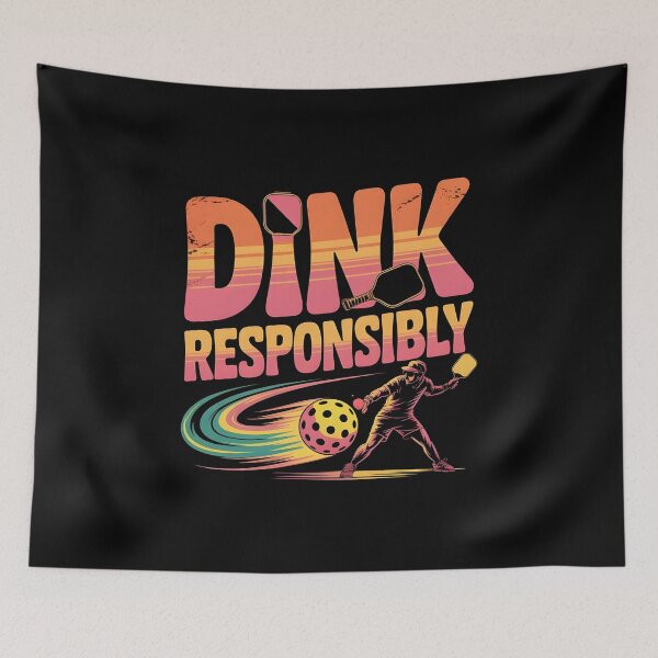 Item preview, Dink Responsibly Pickleball Funny Pickleball Player Design With Pickleball Paddles designed and sold by Redgiant87x.