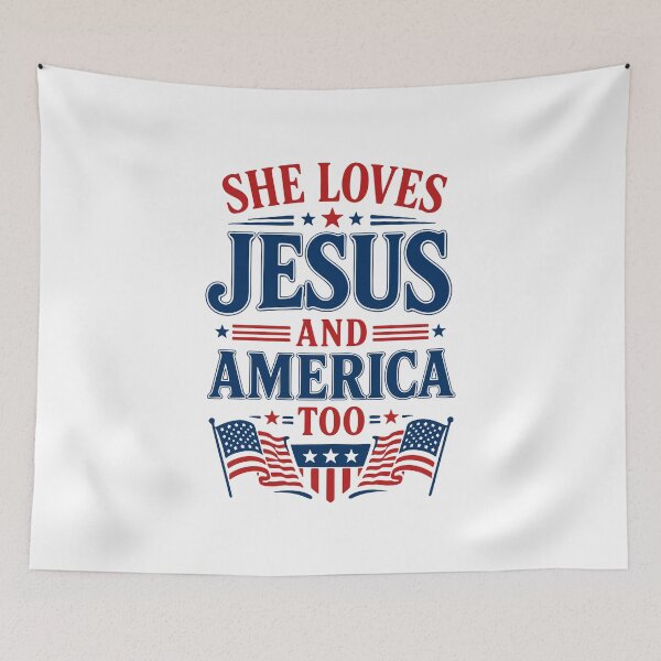 Item preview, She loves Jesus and America too designed and sold by HandicraftArt.
