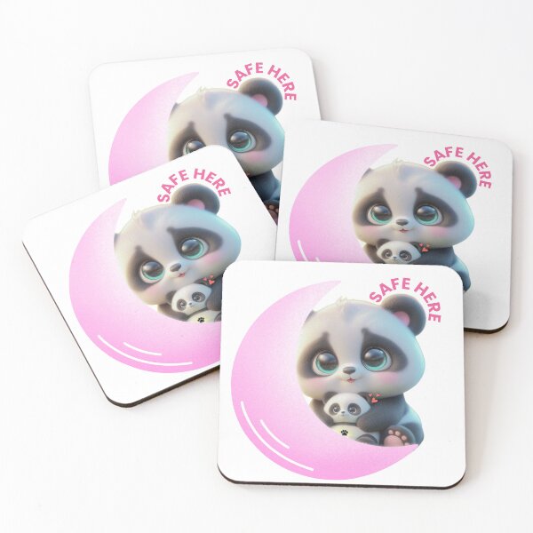 Item preview, Pink Moon Panda | Cute Kawaii Panda Aesthetic Sticker designed and sold by lunadesignsmoon.