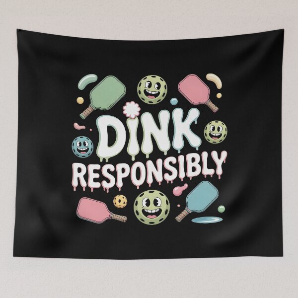 Item preview, Dink Responsibly Pickleball Vintage Pickleball Paddle Humor designed and sold by Redgiant87x.