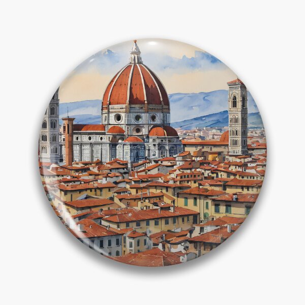 Item preview, Renaissance Majesty – Florence Duomo Watercolor Art designed and sold by UmSkelig834.
