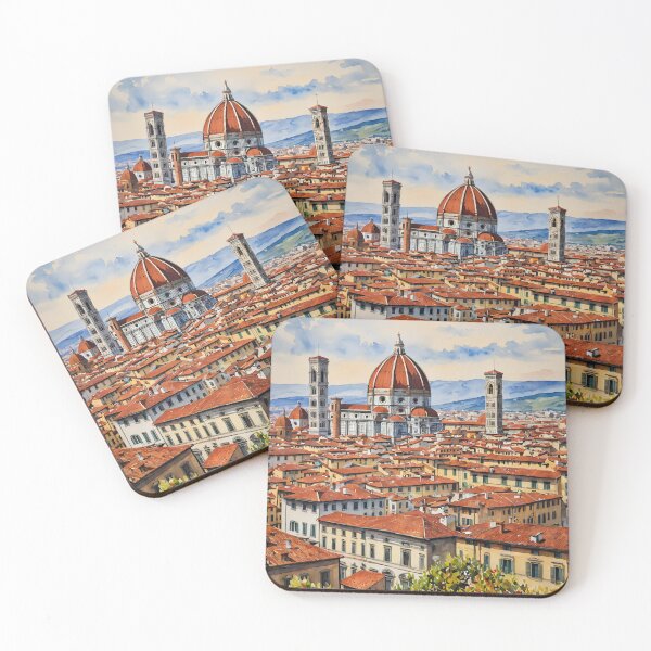 Item preview, Renaissance Majesty – Florence Duomo Watercolor Art designed and sold by UmSkelig834.