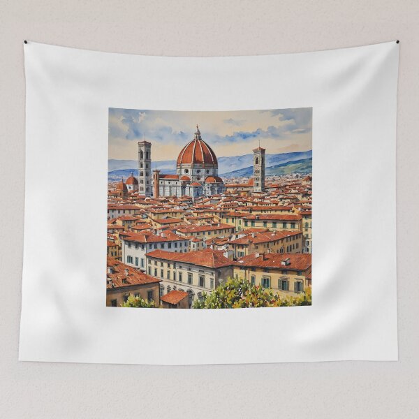 Item preview, Renaissance Majesty – Florence Duomo Watercolor Art designed and sold by UmSkelig834.