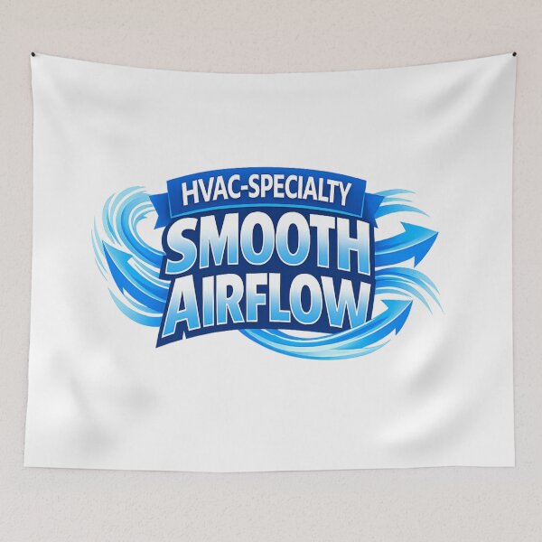 Item preview, Smooth Airflow HVAC Technician Logo - Blue swirl Trade Design designed and sold by FrozenHeat97.