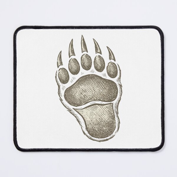 Item preview, Grizzly Bear Paw Print in Vintage Style designed and sold by Five on Five Designs.