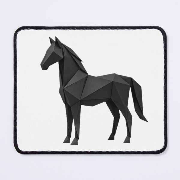 Item preview, Black Horse Origami Style Art designed and sold by NanuWear.