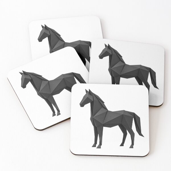 Item preview, Black Horse Origami Style Art designed and sold by NanuWear.