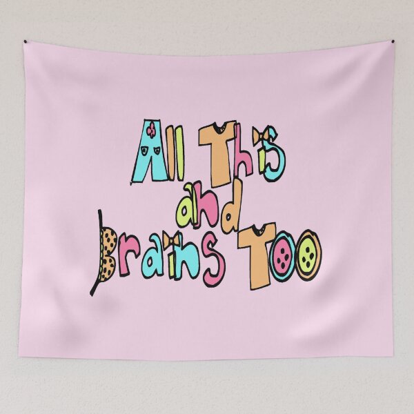 Item preview, all this and brains too designed and sold by trinketgal.