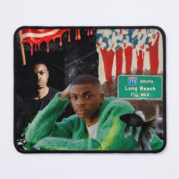 Item preview, Vince Staples Surreal Long Beach Melting Flag Art designed and sold by y2kponyclub.