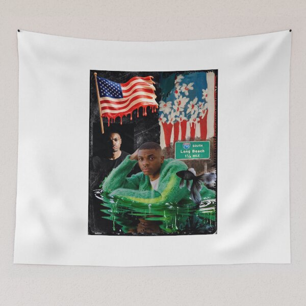 Item preview, Vince Staples Surreal Long Beach Melting Flag Art designed and sold by y2kponyclub.
