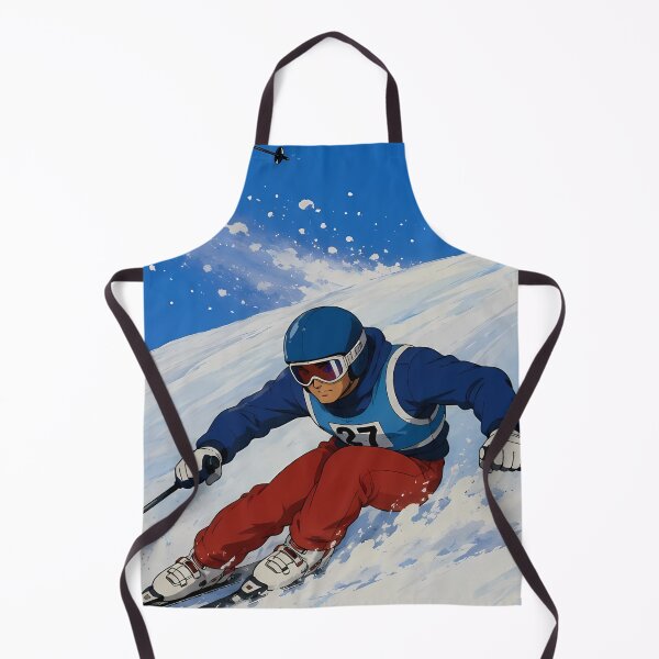 Item preview, Slope Rivals – Retro Ski Action Poster designed and sold by  Hollow Moon Studios..