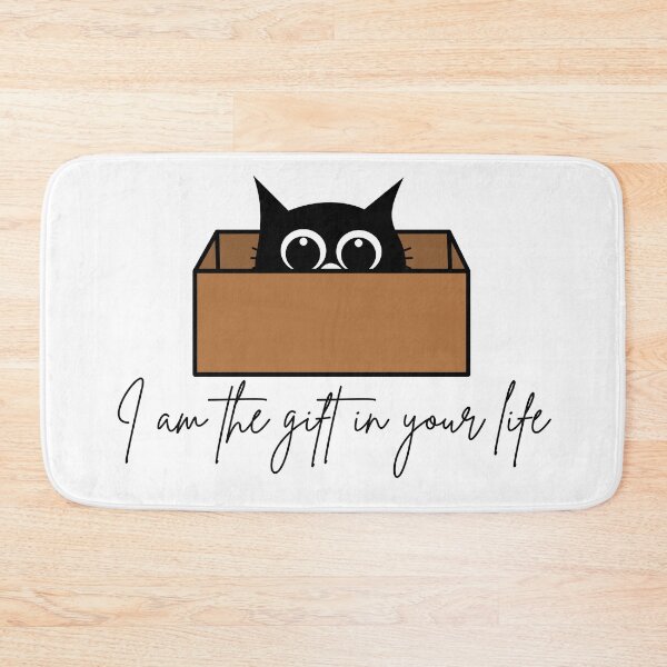 Item preview, I Am the Gift in Your Life – Funny Cat in a Box Meme Design designed and sold by Art IN Pack.