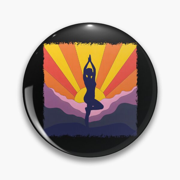 Item preview, Spiritual Yoga Woman Retro Sun designed and sold by AlchemyColor.