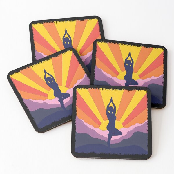 Item preview, Spiritual Yoga Woman Retro Sun designed and sold by AlchemyColor.