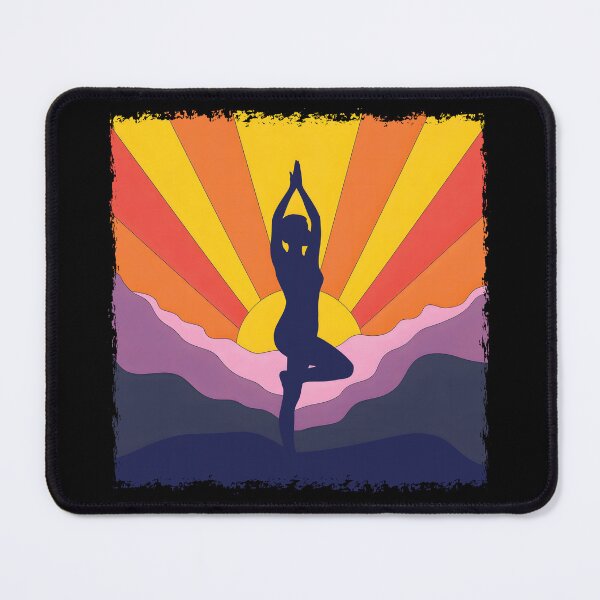 Item preview, Spiritual Yoga Woman Retro Sun designed and sold by AlchemyColor.