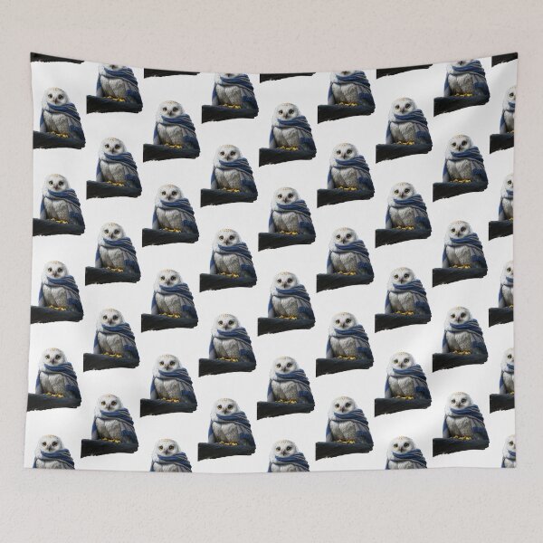 Item preview, Owl with Ravenclaw scarf designed and sold by Cintyk.