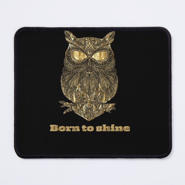 Item preview, Gold Owl Born To Shine Artwork | Luxury Design designed and sold by Rawafi Art Studio.