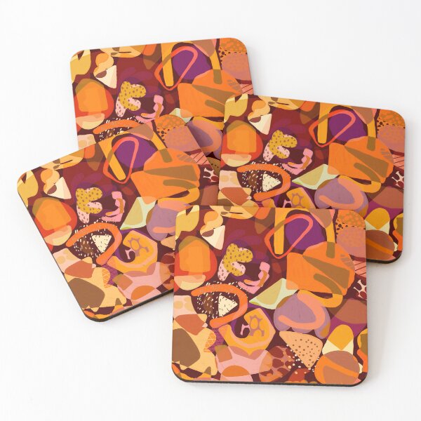 Item preview, Abstract shapes in orange designed and sold by Pixels & Paint.