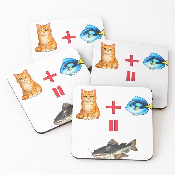 Item preview, Cat plus fish equal catfish designed and sold by saadzoro07.