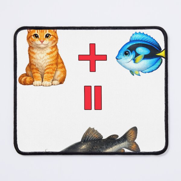 Item preview, Cat plus fish equal catfish designed and sold by saadzoro07.