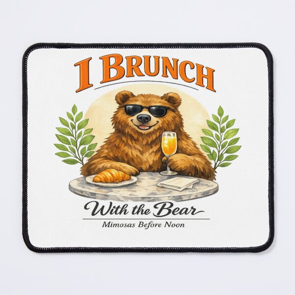 Item preview, Cool Bear Enjoying Sunday Brunch designed and sold by Dresut.