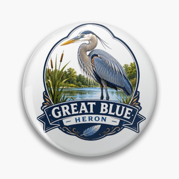 Item preview, Great Blue Heron - Wetland Bird designed and sold by Myra365Art.