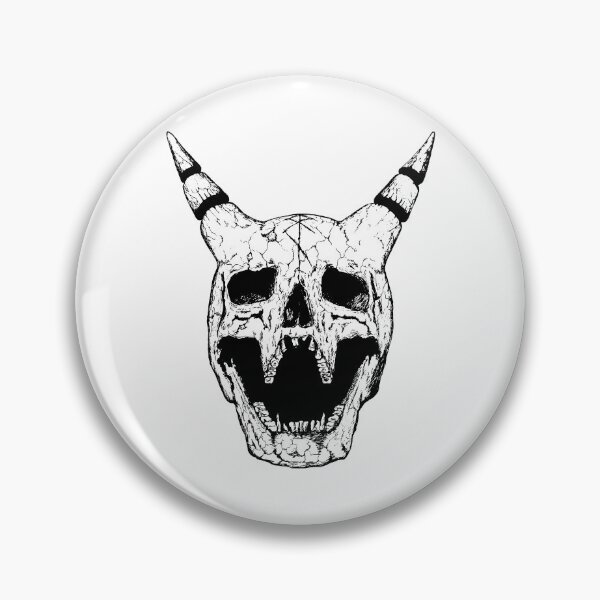 Item preview, Erik The Horned Skull - Ancient Demon Ink Drawing designed and sold by surmind.