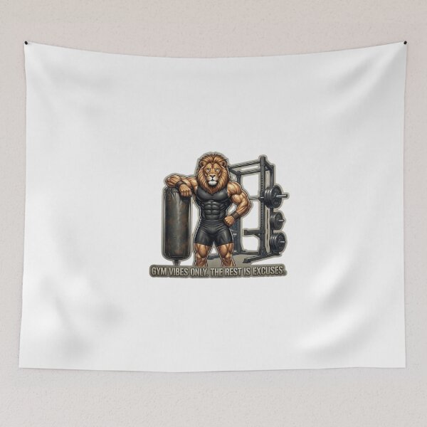Item preview, Gym Lion Motivation Gym Vibes Only designed and sold by JeevanStickers.